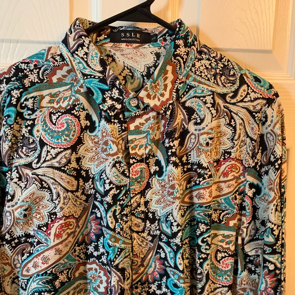 LONG SLEEVE PAISLEY- MULTI COLOR